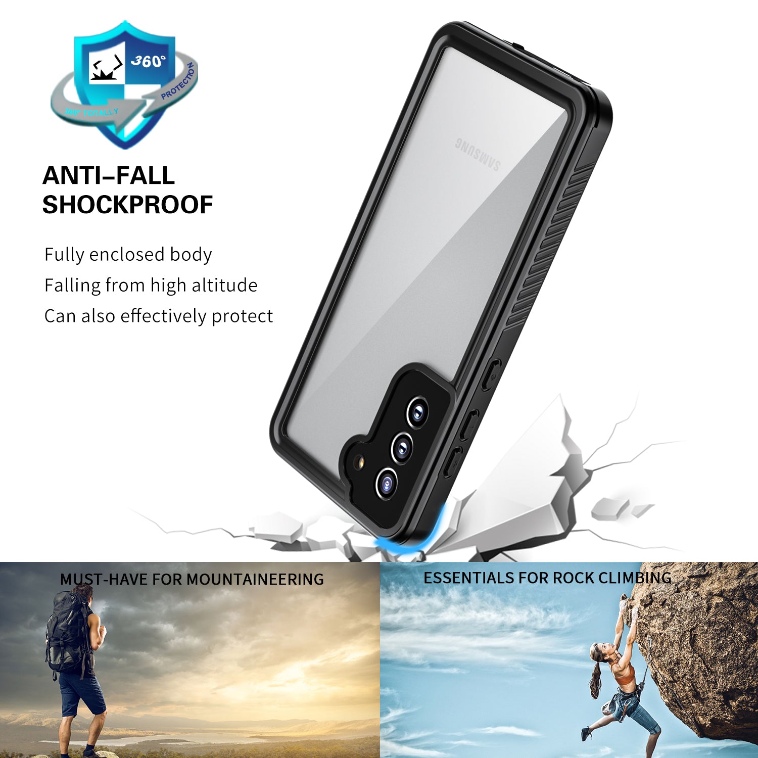 IP68 Waterproof Drop-proof Case For Samsung Galaxy S21 FE 5G FS Series Clear PC +TPU Mobile Phone Cover IP68 Waterproof Drop-proof Case For Samsung Galaxy S21 FE 5G FS Series Clear PC +TPU Mobile Phone Cover